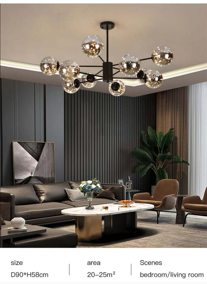 Elegant Glass Ball Chandelier