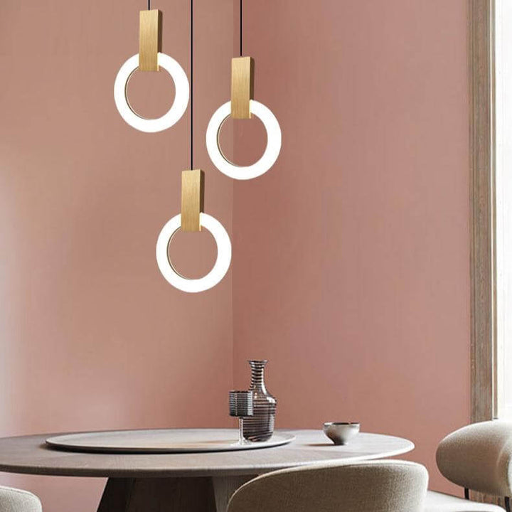 Modern Acrylic Ring LED Pendant Light