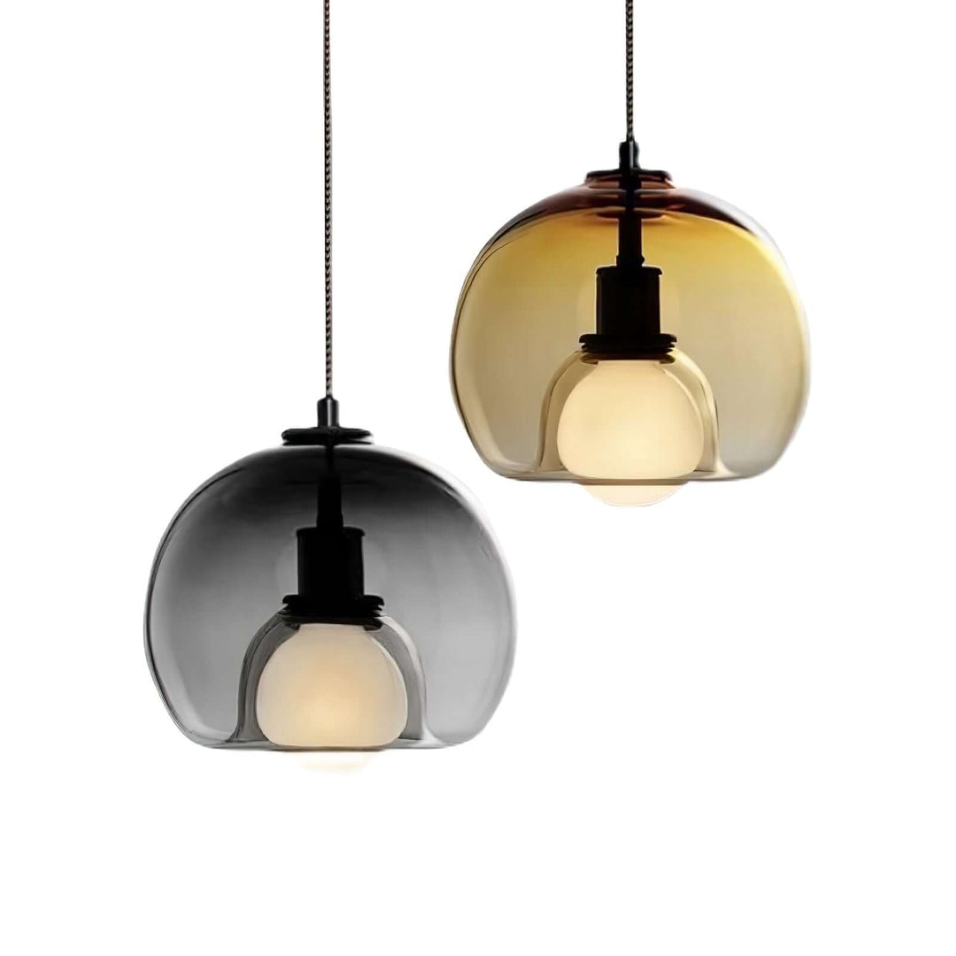 Modern Glass Pendant Light, 25cm Diameter