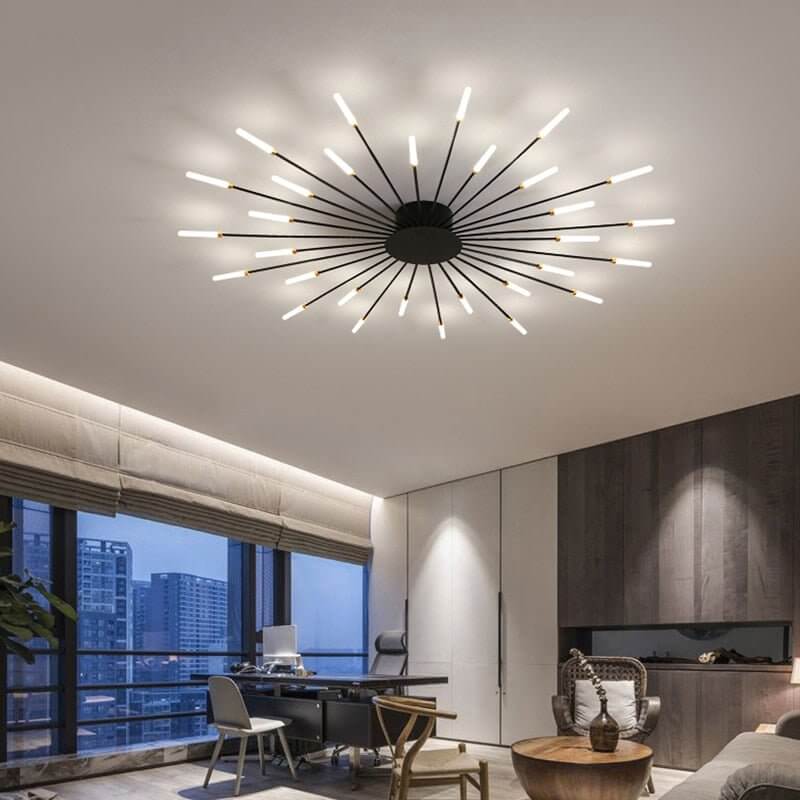 Modern Aluminum & Acrylic Chandelier