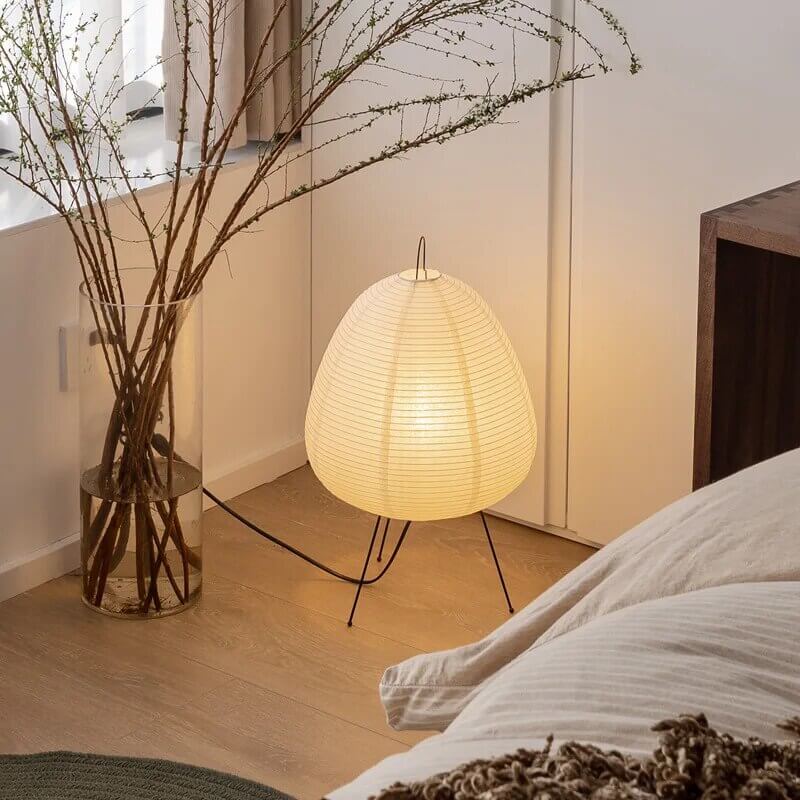 Japanese Style Rice Paper LED Table Lamp