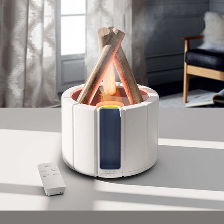 Ultrasonic Flame Humidifier Lamp