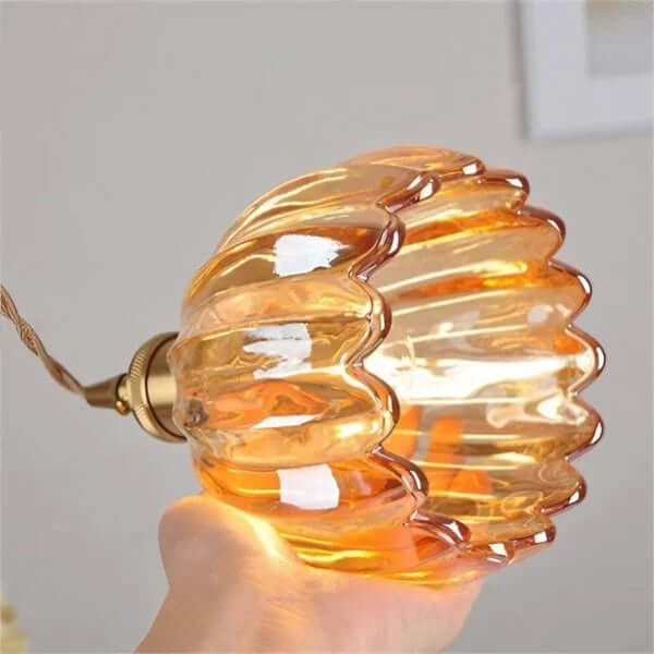 Retro Glass Flower Pendant Light
