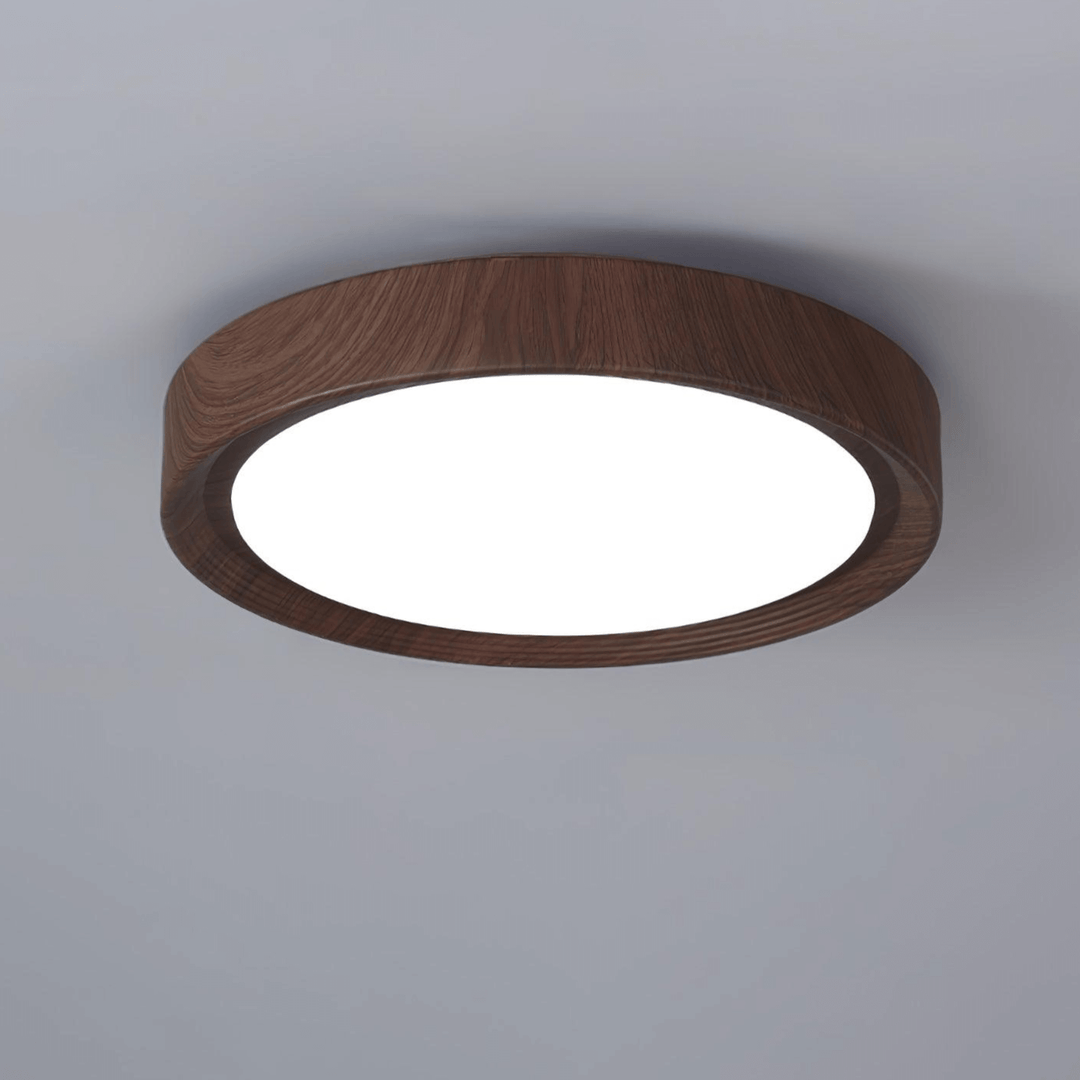 Modern Wood Grain LED Ceiling Light Fixture