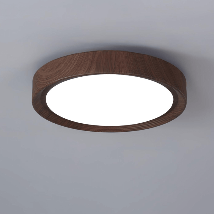 Modern Wood Grain LED Ceiling Light Fixture