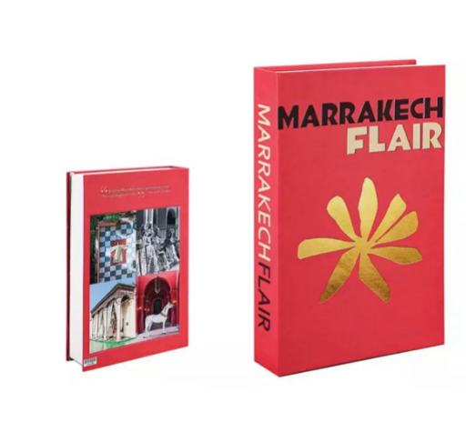 Stacked decorative books, perfect for adding height & interest to coffee table & shelf styling.