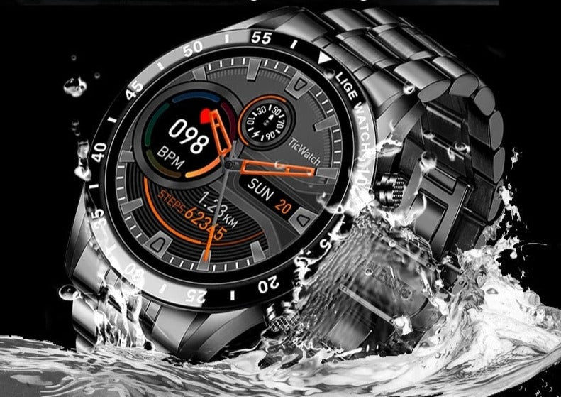 Advanced health monitoring smartwatch: blood oxygen, stress levels & sleep analysis for well-being.