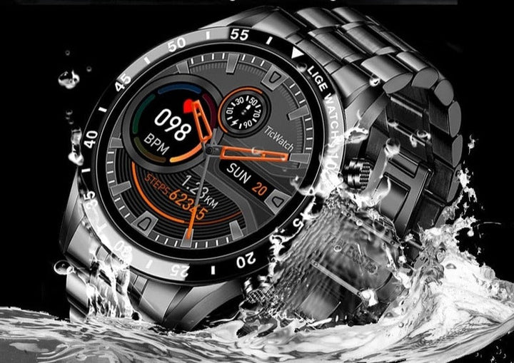 Advanced health monitoring smartwatch: blood oxygen, stress levels & sleep analysis for well-being.