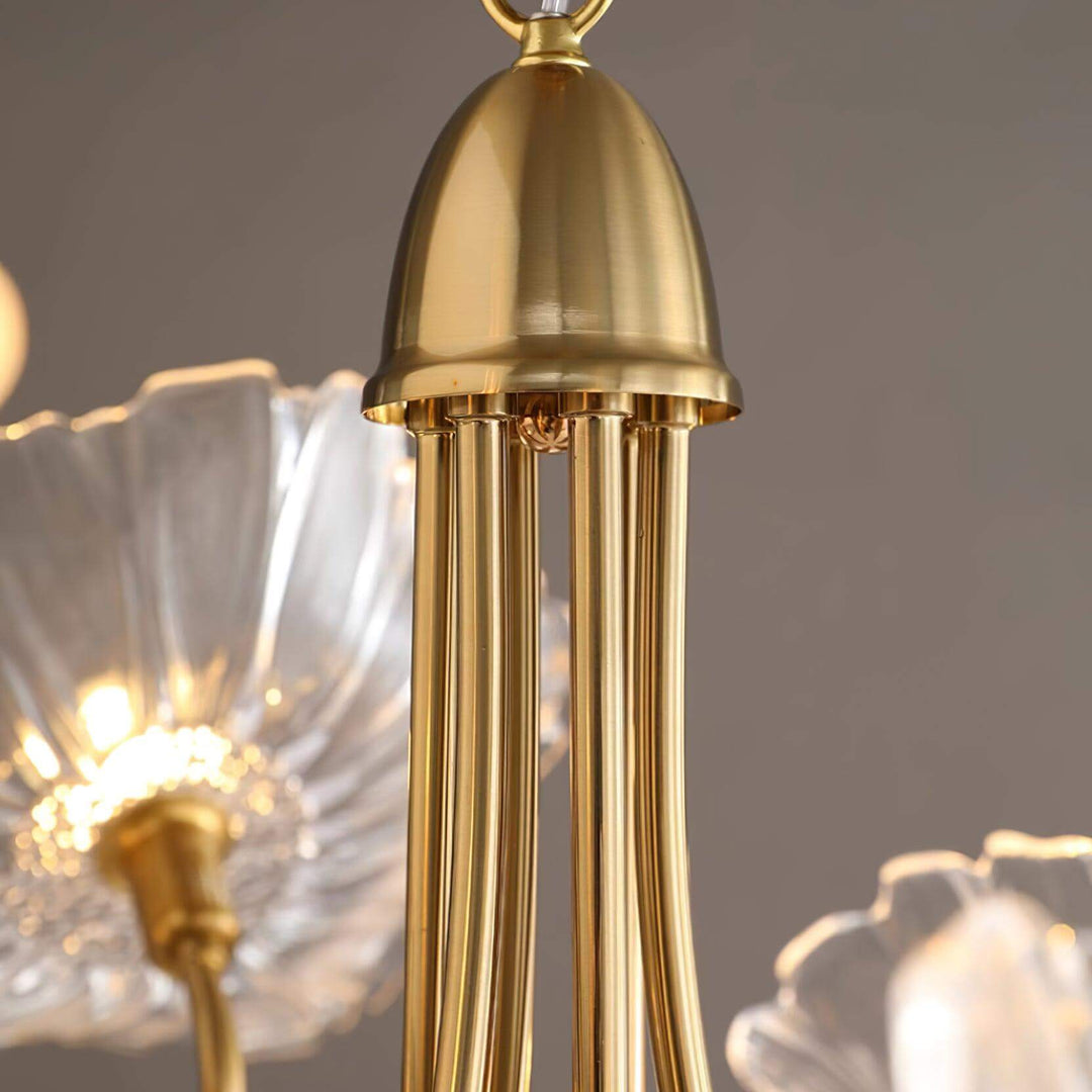 Elegant Frosted Glass Flower Chandelier