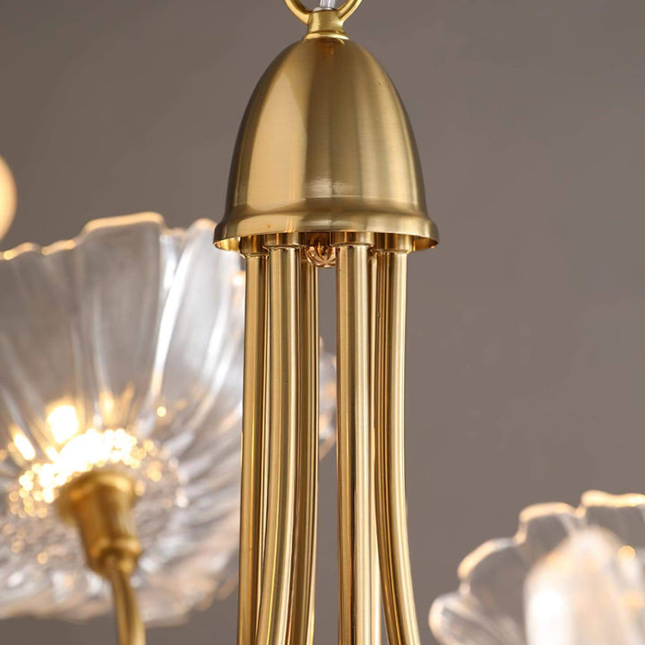 Elegant Frosted Glass Flower Chandelier