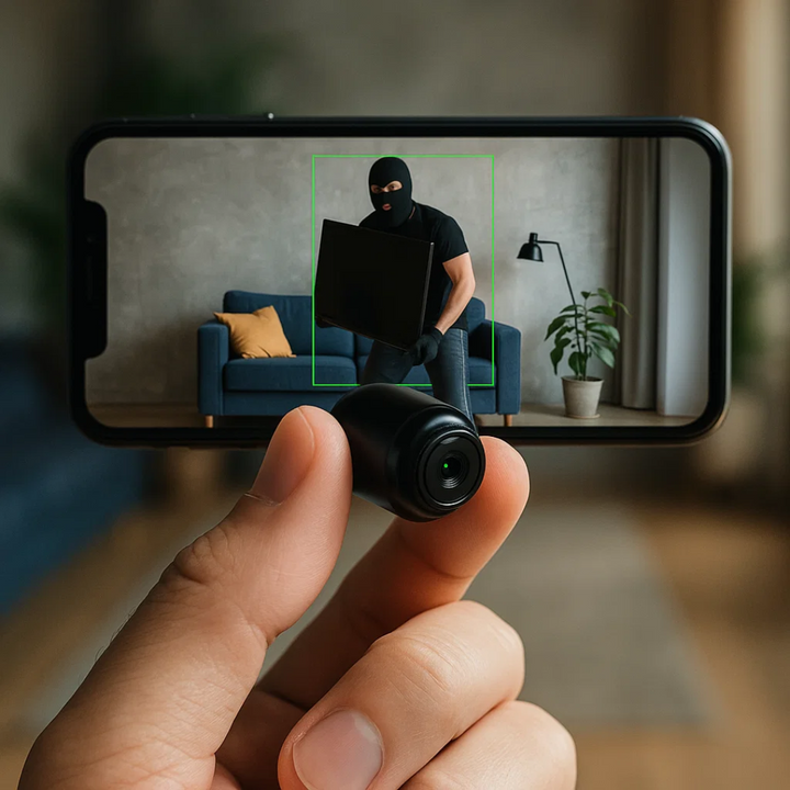 Discreet 1080P WiFi nanny cam for home security, subtly hidden surveillance with audio monitoring.