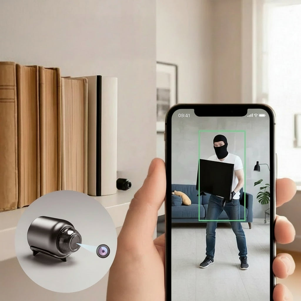 Nanny cam with audio monitor and 1080P video for complete home security and surveillance.
