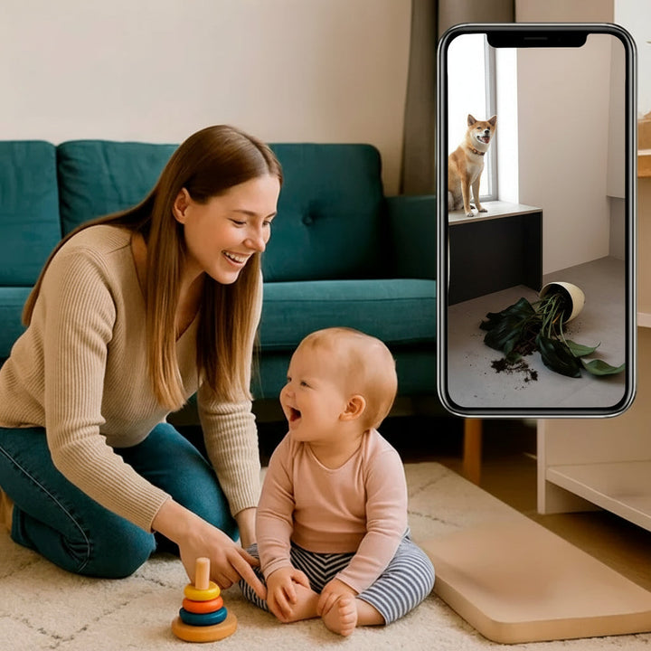 Home security nanny cam, 1080P discreet camera with audio monitor for reliable surveillance.