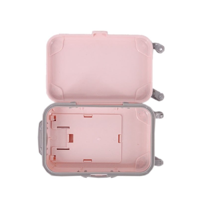 Kids' mini luggage: durable doll travel suitcase for imaginative play & toy storage.