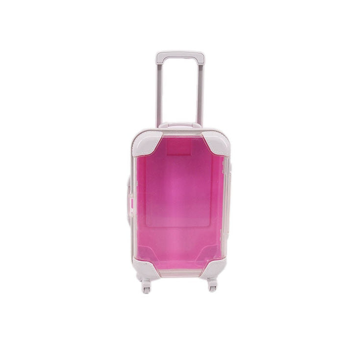 18-inch doll suitcase, ideal for children's pretend travel & toy storage; colorful & durable.
