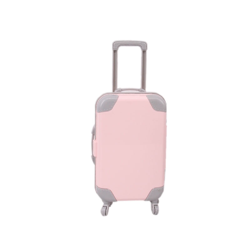 Children's play doll suitcase, colorful miniature luggage for imaginative travel fun.