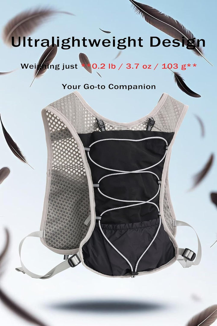 Cycling hydration vest, 2L water bladder, ultra-light, for enhanced performance.