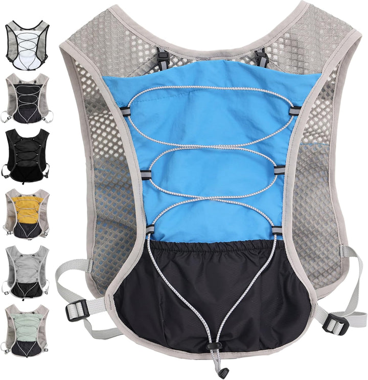 Lightweight running vest, 2L bladder capacity, perfect for hiking and outdoor adventures.