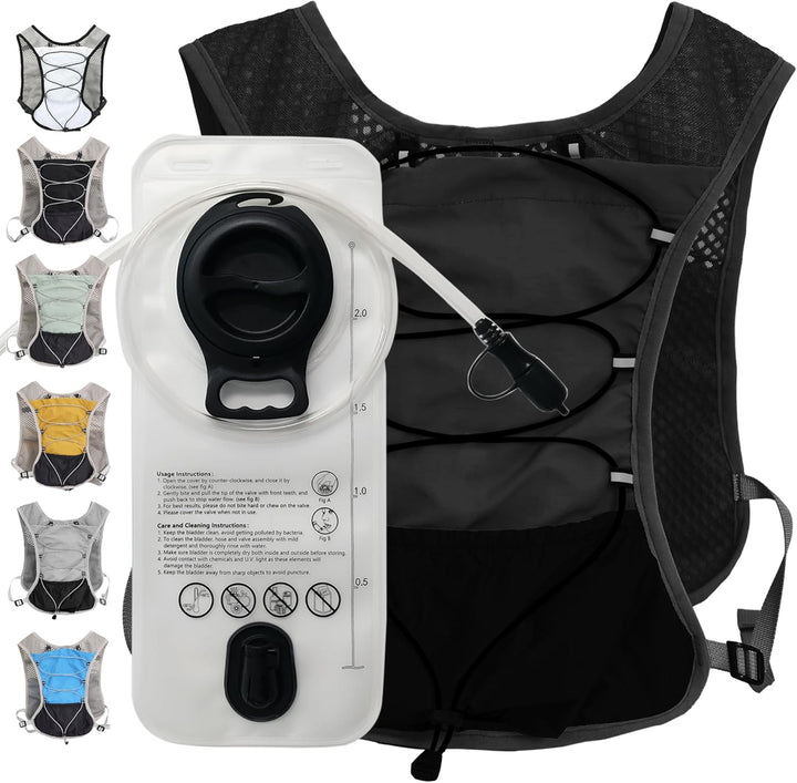 Hydration running vest by Dravien, ultra-light, 2L water bladder, for all athletic needs.