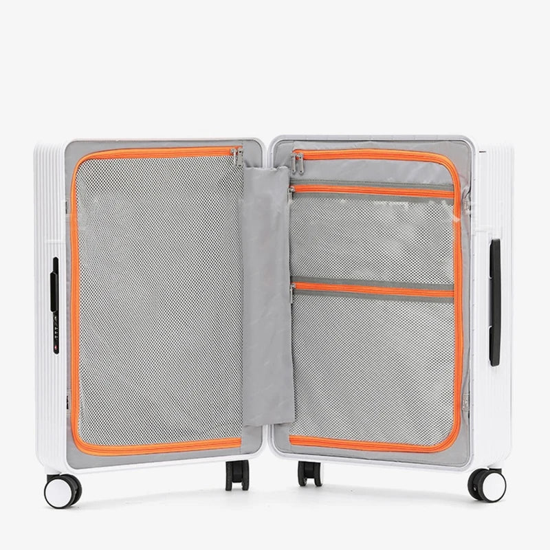Durable Dublin hard shell suitcase for travel; modern PP luggage with spinner wheels.