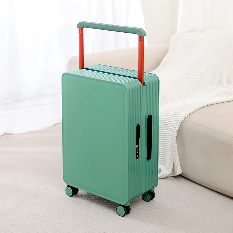 Large Dublin checked luggage, durable PP hard shell for long trips; secure TSA lock, smooth spinner.