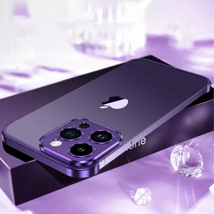 High-quality metal iPhone protective cover. Durable slim case for ultimate phone safety.