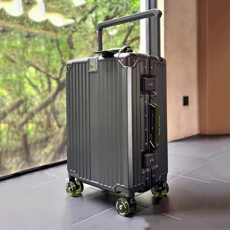 Stylish Valencia Voyager hardcase luggage, secure & modern, perfect for vacation travel.