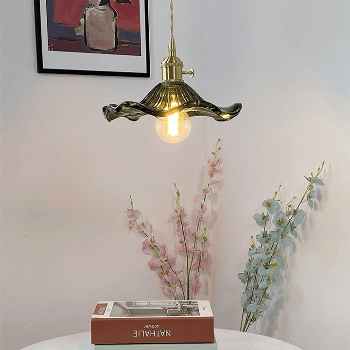Floral Glass Pendant Light