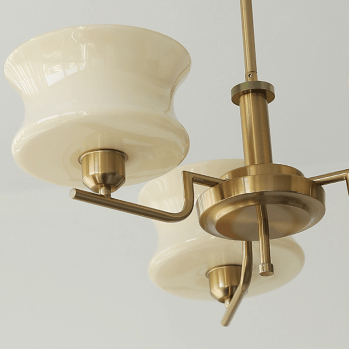 Vintage Metal & Glass Chandelier for Dining Room