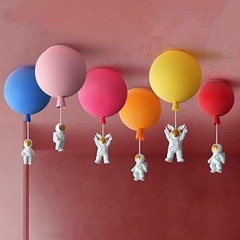 Modern Moon Astronaut LED Ceiling Light