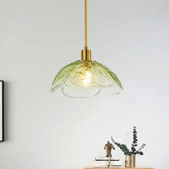 Elegant Glass Flower Petal Pendant Light