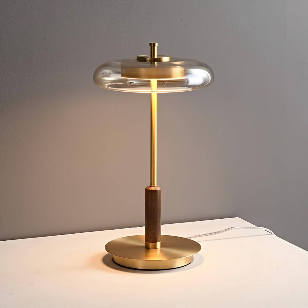 Modern Glass & Metal LED Table Lamp