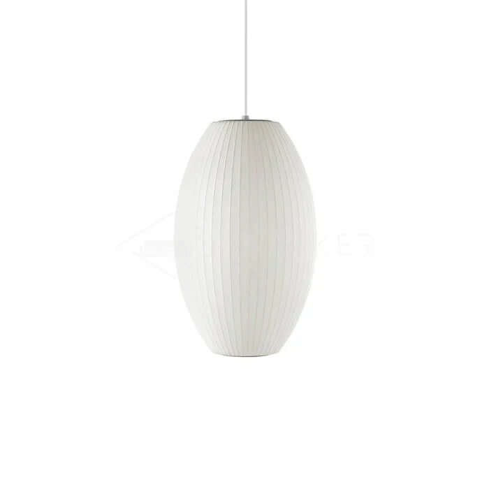 Modern Silk & Steel Pendant Light