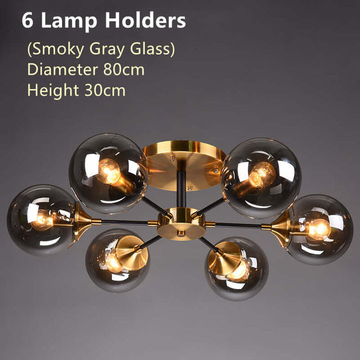 Modern Copper LED Chandelier