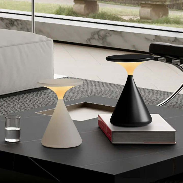 Cordless Hourglass Table Lamp