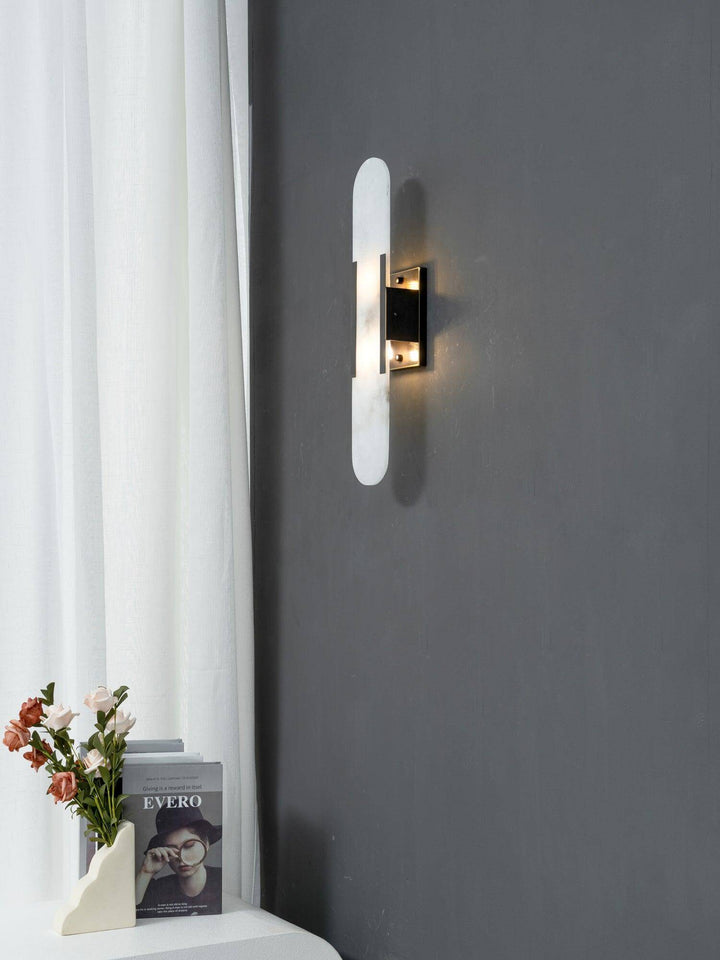 Elongated Alabaster Wall Lamp