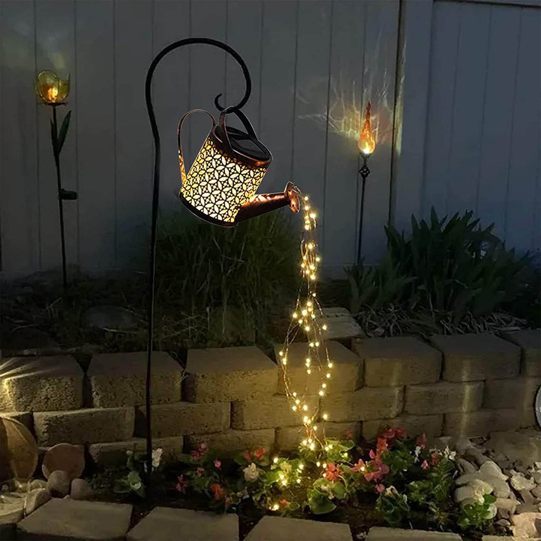 80cm Solar Garden Light Outdoor LED Waterfall Decor