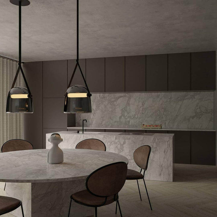 Modern Pendant Lamp with Metal Accents