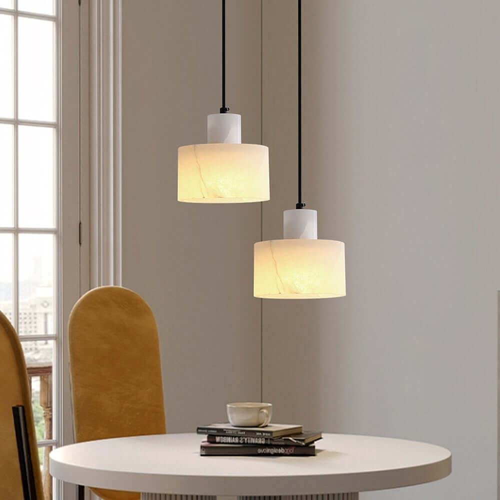 Modern White Marble Pendant Light