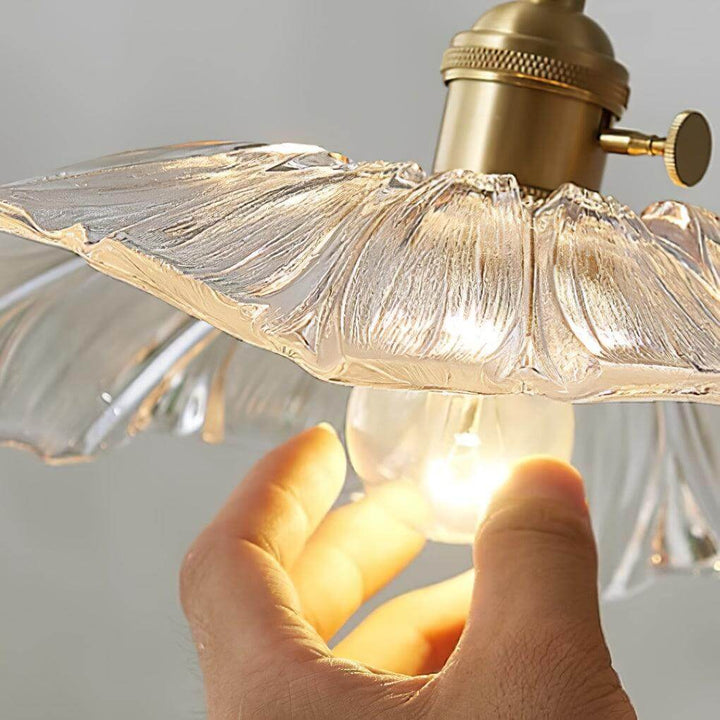 Elegant Flower Glass Pendant Light