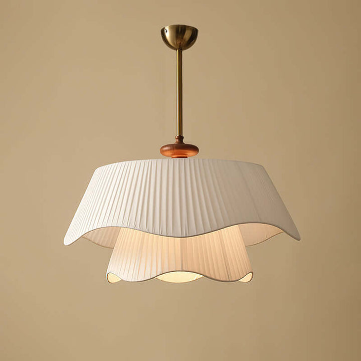 Modern Pendant Lamp with Metal, Glass & Wood