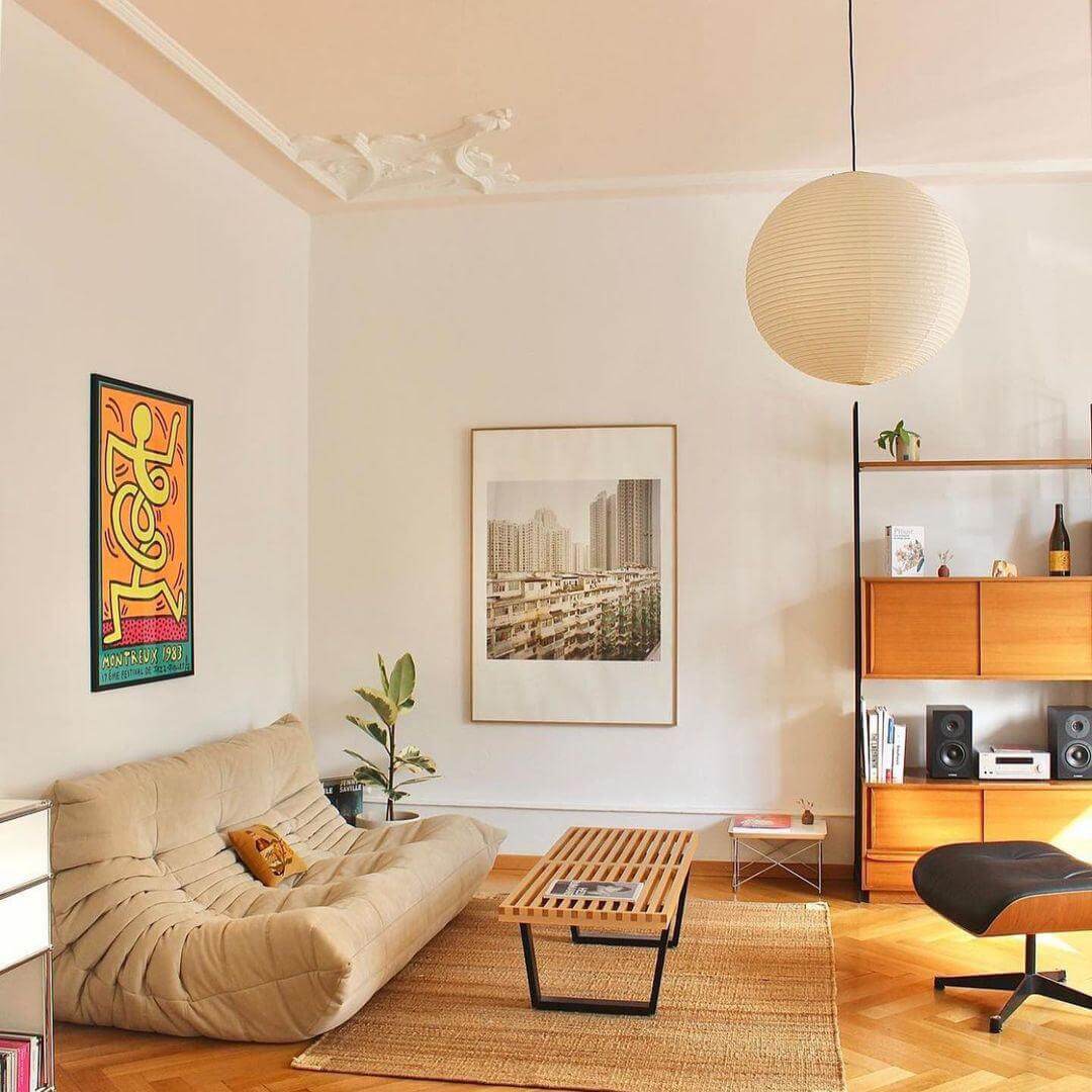 Japanese Pendant Lamp with Wire