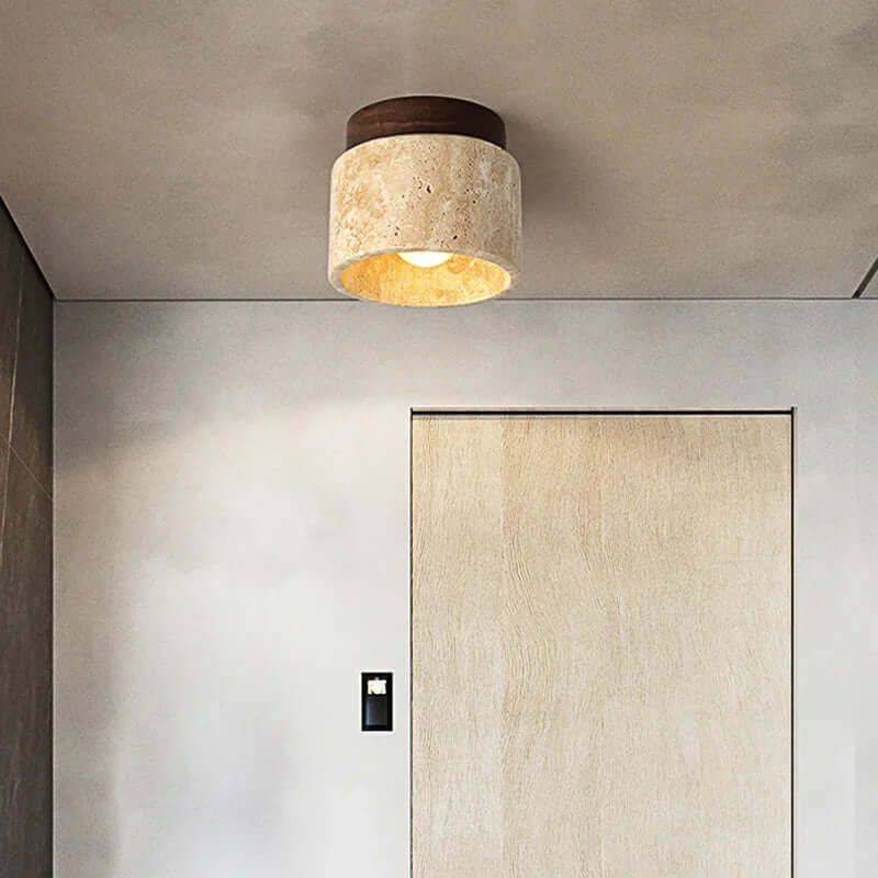 Cream Style Marble Ceiling Lamp