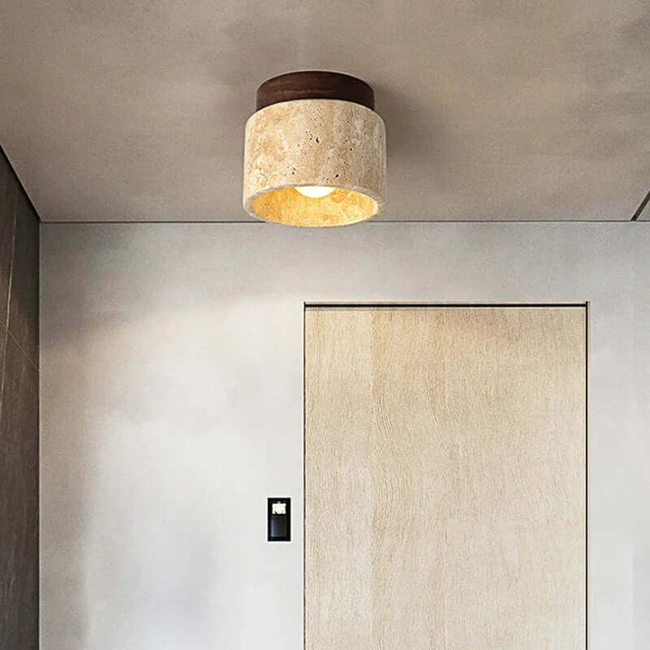 Cream Style Marble Ceiling Lamp