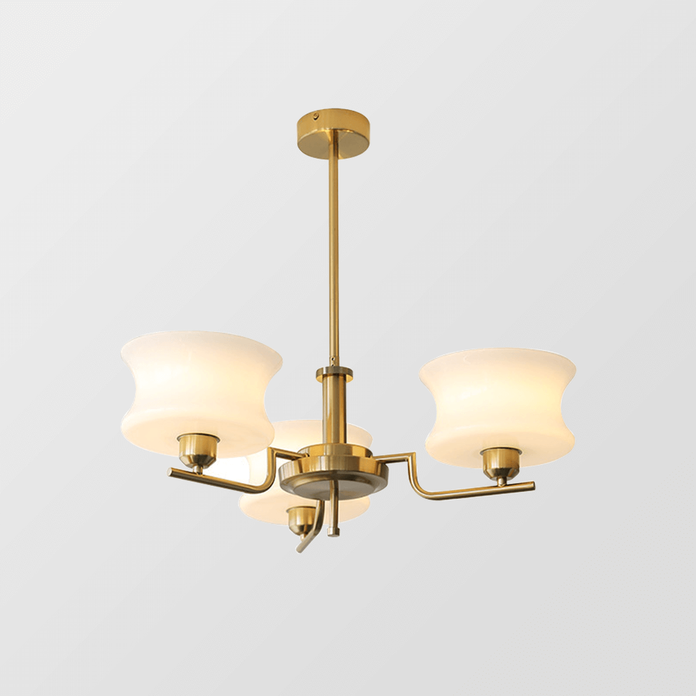 Vintage Metal & Glass Chandelier for Dining Room