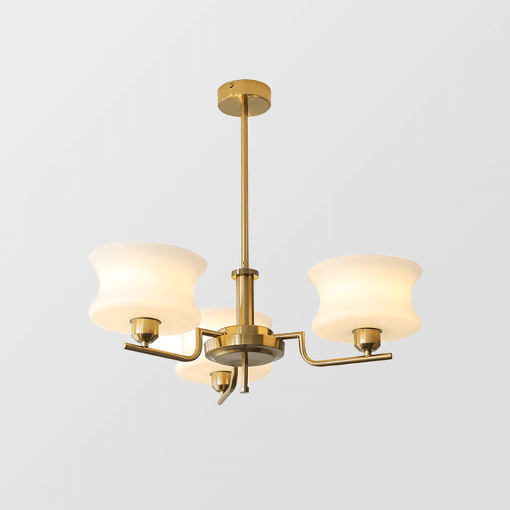 Vintage Metal & Glass Chandelier for Dining Room