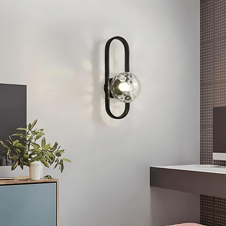 Modern Glass LED Wall Sconce Light Fixture