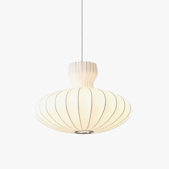 Pleated Silk Pendant Lamp