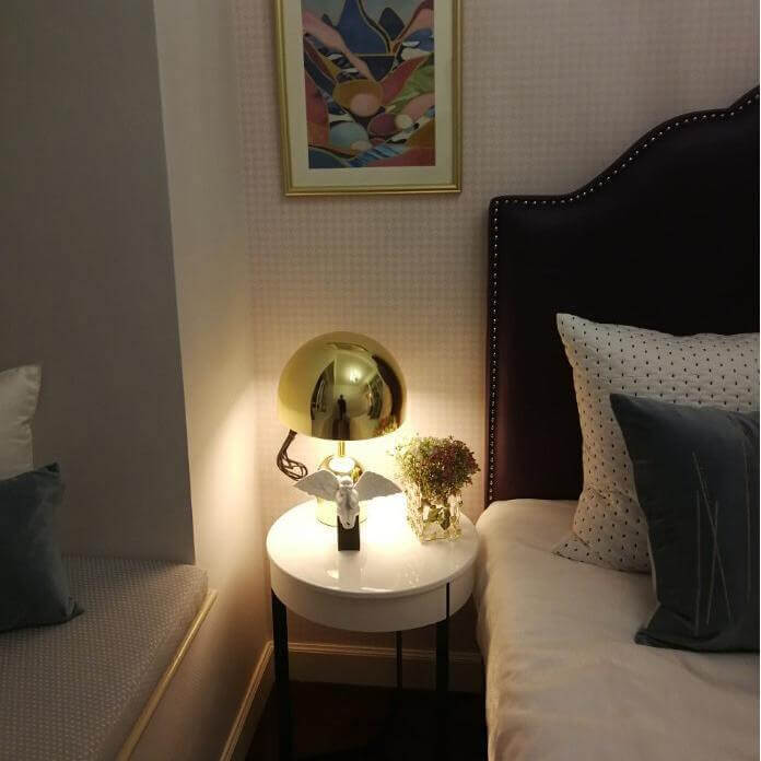Modern Acrylic & Metal Bell Table Lamp