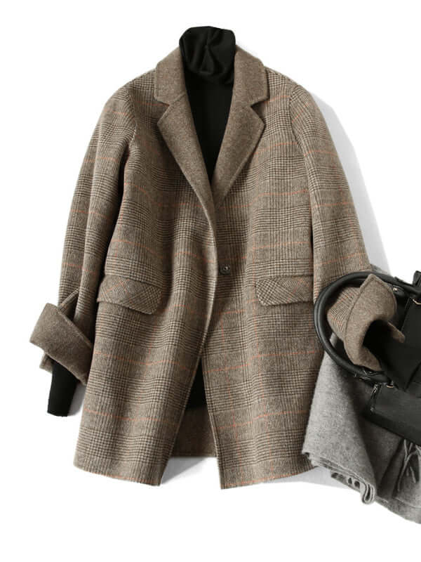 Women's Checked Winter Coat